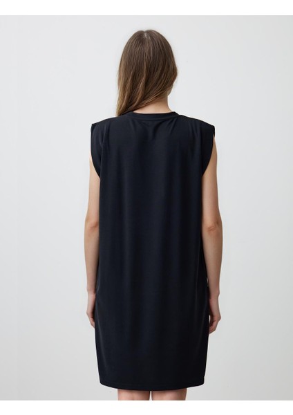 Antrasit Yuvarlak Yaka Kolsuz Midi Örme Elbise fırsatları