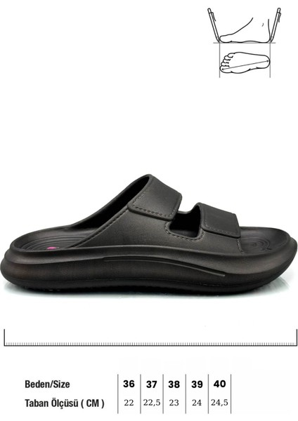 Çift Bant Hafif Eva Yazlık Plaj Terliği Havuz Terliği Lavabo Terliği 2001 Siyah fiyatları