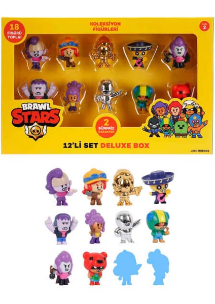 Delüks 12'li Figür Seti S2 - Gold Silah Tutan Colt'Lu Set