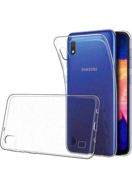 Samsung Galaxy A10 Kılıf Crystal Sert Pc Antishock Darbe Emici Kenar Şeffaf Silikon Kapak Kılıf