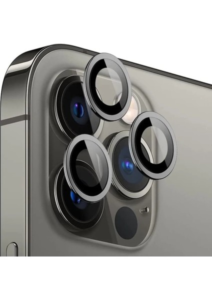 Iphone 12 Pro Uyumlu Kamera Lens Koruyucu (3'lü Set) Safir Çizilmez.