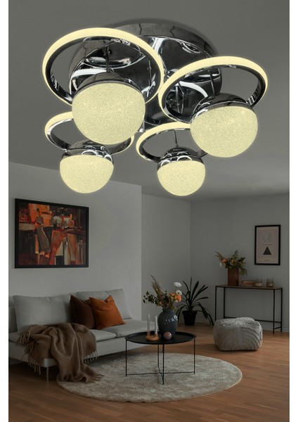 Modern 4 Toplu Plafonyer Ledli Avize (250-4LÜ)