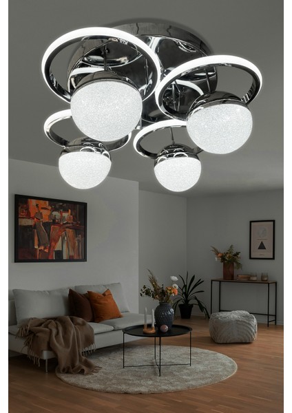 Modern 4 Toplu Plafonyer Ledli Avize (250-4LÜ) fiyatları