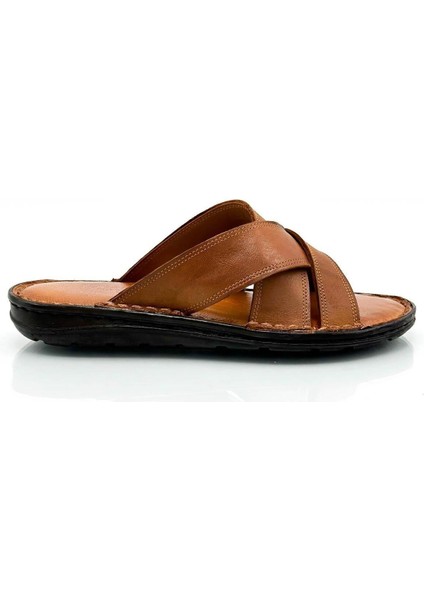 Hakiki Gerçek Deri Erkek Terlik Hafif Terlik Deri Çapraz Taba fırsatları
