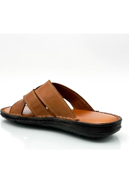 Hakiki Gerçek Deri Erkek Terlik Hafif Terlik Deri Çapraz Taba indirimleri