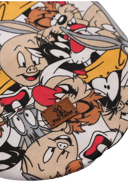 Efsane Çizgi Film Karakterli Atlet Tişört Sarı Detaylı Kedi Köpek Kıyafeti modelleri