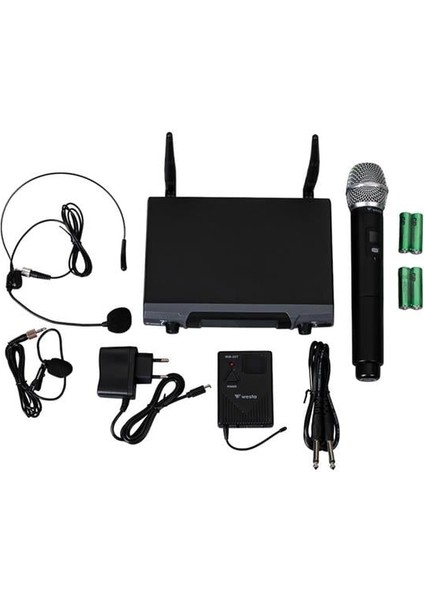 WM-202HT 1 Alıcı + 1 El Mikrofonu +1 Yaka (Lavalier) Kablosuz Uhf Mikrofon Seti modelleri