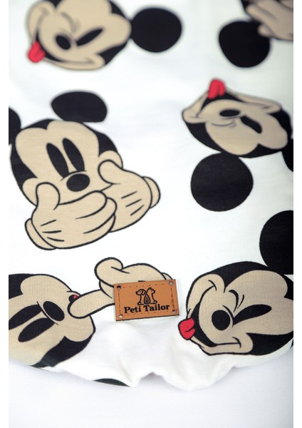 Mickey Mouse Kollu Tişört Kırmızı Detaylı Kedi Köpek Kıyafeti modelleri