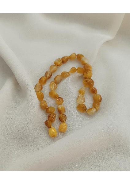 Kolye Kehribar Amber Doğaltaş Düğümlü Bebek Kolyesi 17874 modelleri