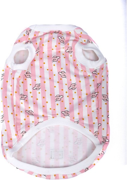 Pembe Çizgili Ince Yazlık Yıldız Tavşan Atlet Tişört Kedi Köpek Kıyafeti fiyatları