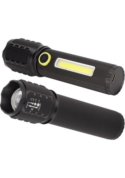 Jf-72 Power Led, Cob LED Zoomlu Flash Özellikli Şarjlı Metal Kasa Profesyonel El Feneri fiyatları