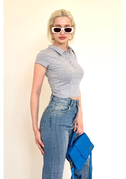 Grimelanj Polo Yaka Basic Kadın Tişört MG2455 fiyatları