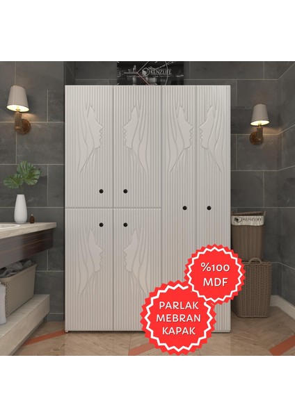 Kenzlife Membran Çamaşır Kurutma Makinesi Dolabı Yaromira Byzbyz Yüzyüze 180*120*64 Mebran Kapak Mdf Gövde