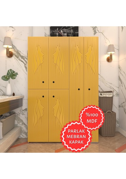 Kenzlife Membran Çamaşır Kurutma Makinesi Dolabı Yaromira Hrdbyz Yüzyüze 180*120*64 Mebran Kapak Mdf Gövde