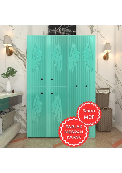Kenzlife Membran Çamaşır Kurutma Makinesi Dolabı Yaromira Trkbyz Yüzyüze 180*120*64 Mebran Kapak Mdf Gövde