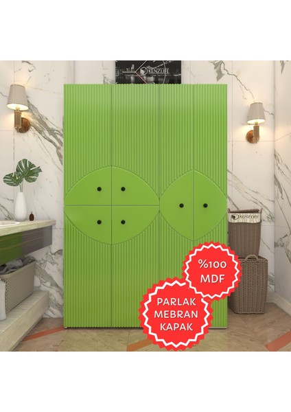 Kenzlife Membran Çamaşır Kurutma Makinesi Dolabı Yaromira Yşlbyz Çehre 180*120*64 Mebran Kapak Mdf Gövde