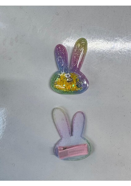 Kız Çocuk 2' Li Klips Renkli Tavşan Toka Mor fiyatları