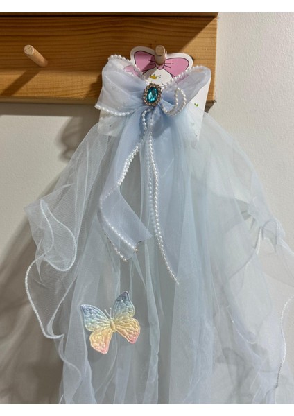 Kız Çocuk Uzun Tütü Kurdaleli Toka Klips Mavi fiyatları