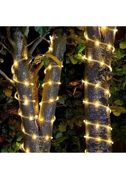 1 Adet Güneş LED Dize Işık 50/100/200 LED Tüp Halat Dize Işıklar 8 Modlu Açık Hava Su Geçirmez Ev Bahçe Geçit Dekor