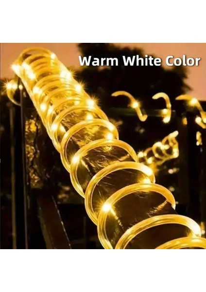 1 Adet Güneş LED Dize Işık 50/100/200 LED Tüp Halat Dize Işıklar 8 Modlu Açık Hava Su Geçirmez Ev Bahçe Geçit Dekor