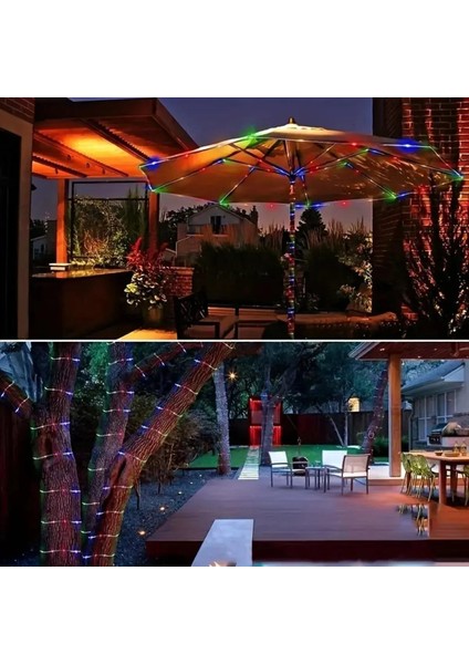 1 Adet Güneş LED Dize Işık 50/100/200 LED Tüp Halat Dize Işıklar 8 Modlu Açık Hava Su Geçirmez Ev Bahçe Geçit Dekor