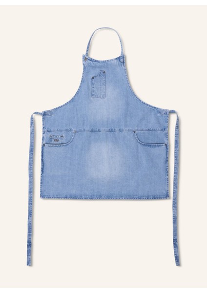 Slim Fit Denim Aşçı Önlüğü , 100% Pamuk, Ayarlanabilir, 63×73 cm