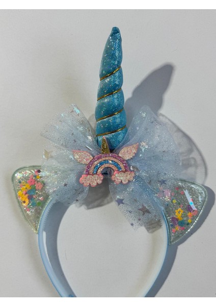 Kız Çocuk Unicorn Tütü Gökkuşağı Taç Mavi fiyatları