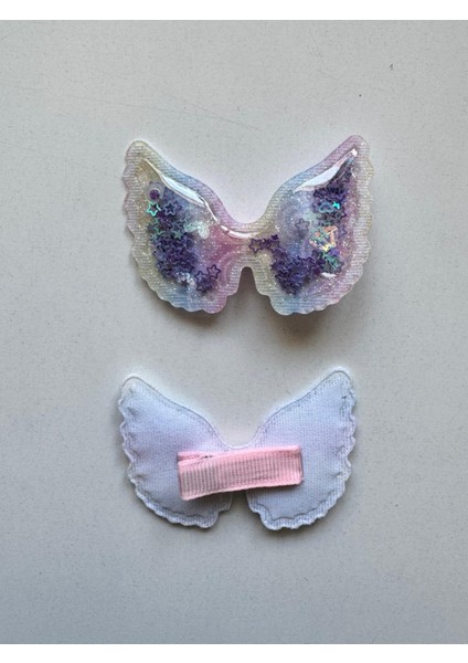 Kız Çocuk 2' Li Klips Renkli Kelebek Toka Mor fiyatları
