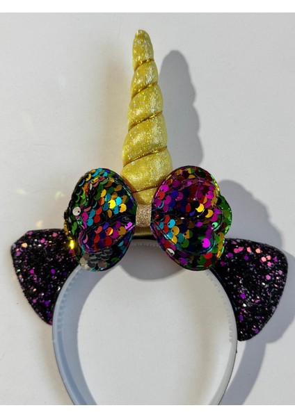 Kız Çocuk Unicorn Kurdaleli Taç Sarı fiyatları