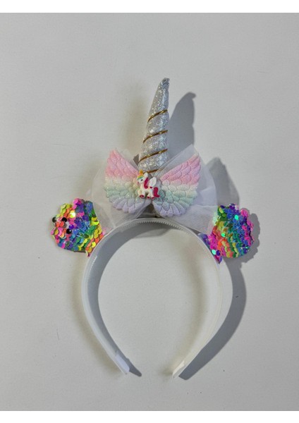 Kız Çocuk Tütü Melekli Taç Beyaz