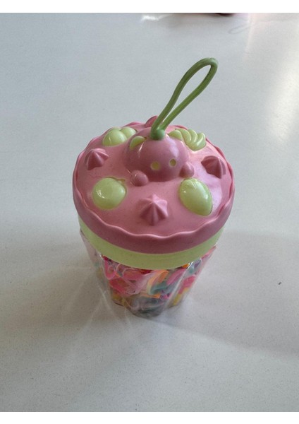 Kız Çocuk Cap Kek Kutulu Saç Lastiği Pembe fiyatları