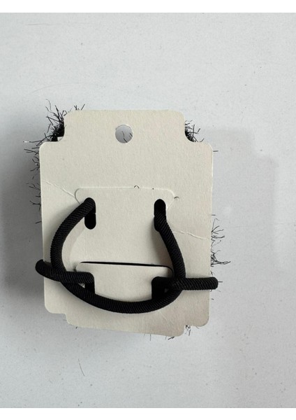 Kız Çocuk Simli Fiyonklu 2'li Lastik Toka Siyah