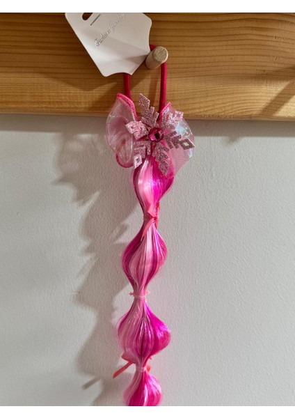 Kız Çocuk Saçlı Kar Tanesi Lastik Toka Pembe fiyatları