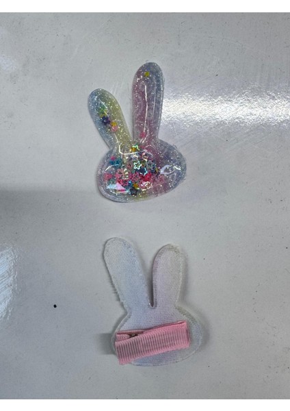 Kız Çocuk 2' Li Klips Renkli Tavşan Toka Mavi fiyatları