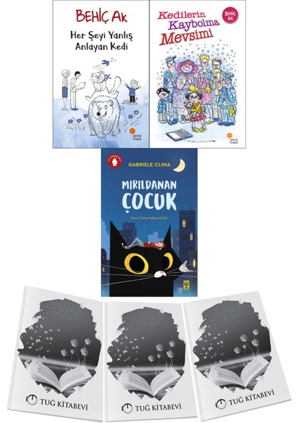 Her Şeyi Yanlış Anlayan Kedi-Kedilerin Kaybolma Mevsimi-Mırıldanan Çocuk 3lü Set + Hediyeli