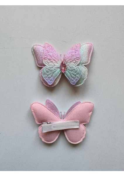 Kız Çocuk Kelebek 2'li Klips Toka Pembe fiyatları