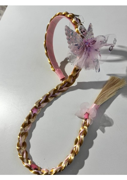 Kız Çocuk Tütü Elsa Tek Örğü Taç Pembe