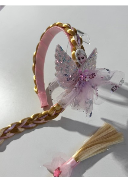 Kız Çocuk Tütü Elsa Tek Örğü Taç Pembe fiyatları