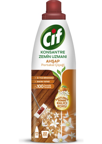 Konsantre Zemin Uzmanı Ahşap Portakal Çiçeği 895 ml