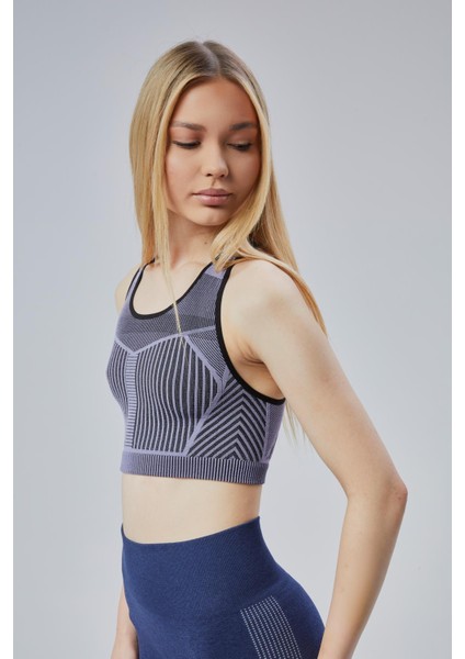 Kalın Askılı Sports Bra – Mor Siyah fiyatları