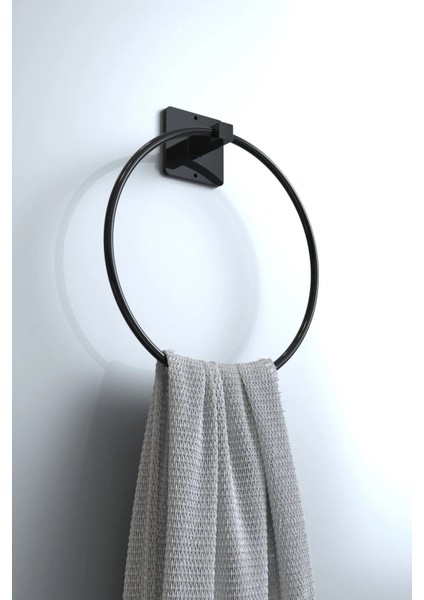 Yapışkanlı Yuvarlak Havluluk Banyo Mutfak Havlu Askılık