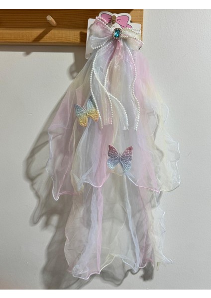 Kız Çocuk Uzun Tütü Kurdaleli Toka Klips Renkli