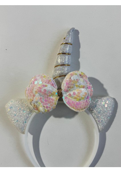 Kız Çocuk Unicorn Kurdaleli Taç Beyaz fiyatları