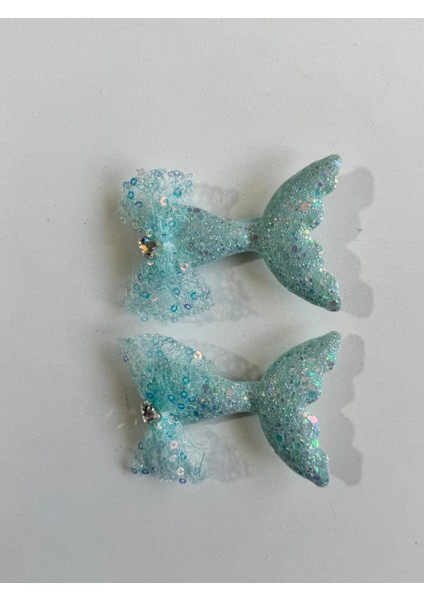 Kız Çocuk Deniz Kızı 2' Li Klips Toka Yeşil modelleri