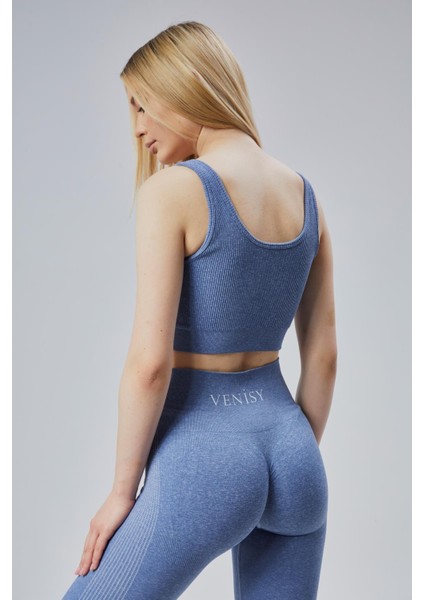 Kalın Askılı Sports Bra – Açık Mavi modelleri