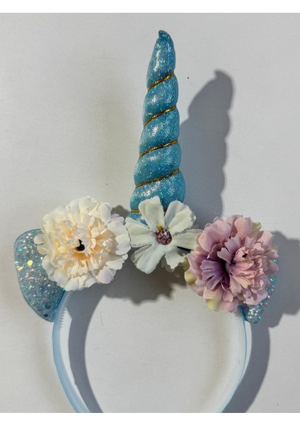 Kız Çocuk Unicorn Çiçekli Taç Mavi fiyatları