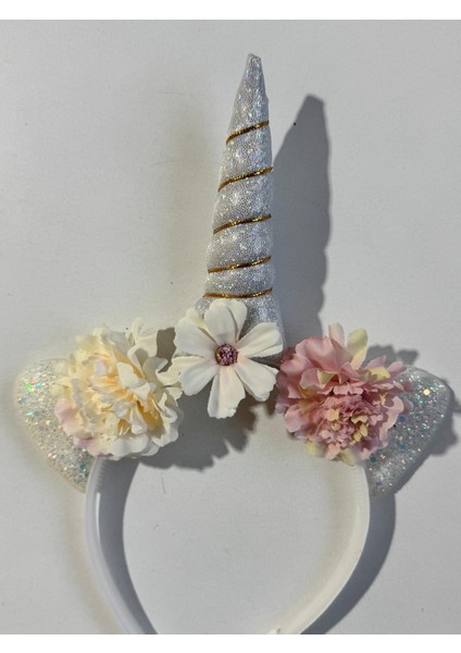 Kız Çocuk Unicorn Çiçekli Taç Beyaz fiyatları