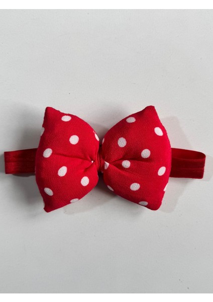 Kız Çocuk Puantiyeli Bandana Kırmızı