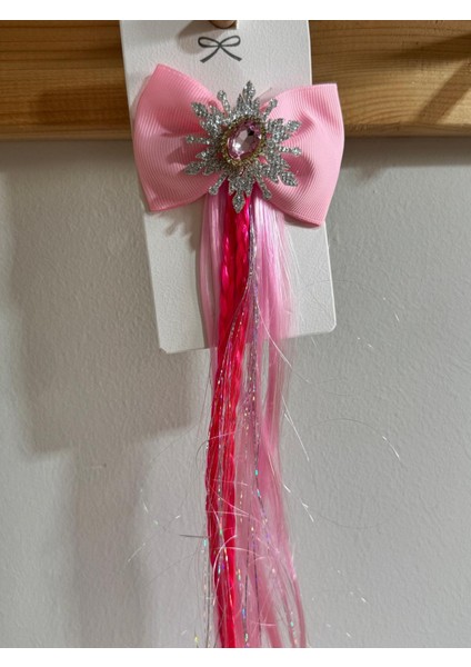 Kız Çocuk Fiyonklu Örgü Saç Klips Toka Pembe fiyatları