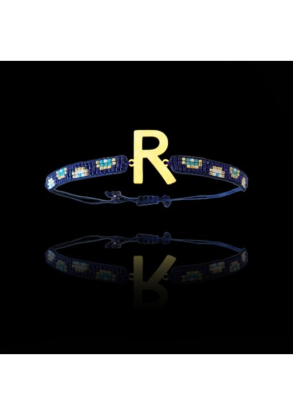 Altın Bileklik Model 10 Harf R G10B732 0.5 gr